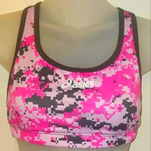Asics Pink Camo Sports Bra